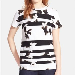 Marc by Marc Jacobs Striped Floral Tee Shirt